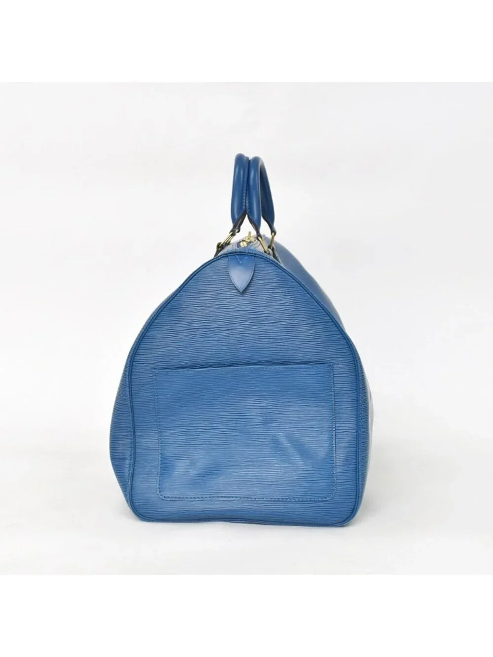 Louis Vuitton Epi Keepall 55 Boston Bag Leather Blue Logo